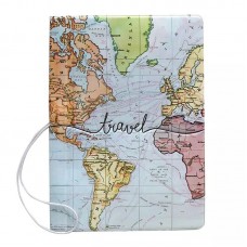 Porta Pasaporte Viajeros Documentos Mapa Viajes Mundo Travel